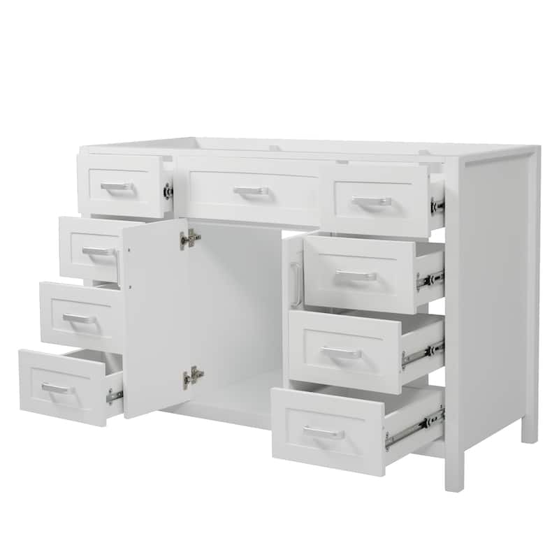 Christopher Knight Home - Lissandra Bathroom Vanity Set with diverse option: Resin Sink and Soft-Close Storage - White (Cabinet Only)