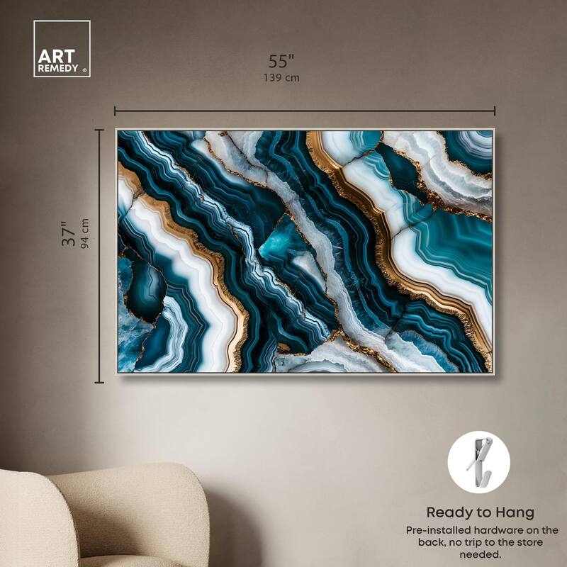 Teal Tides Treasure I Canvas by Art Remedy