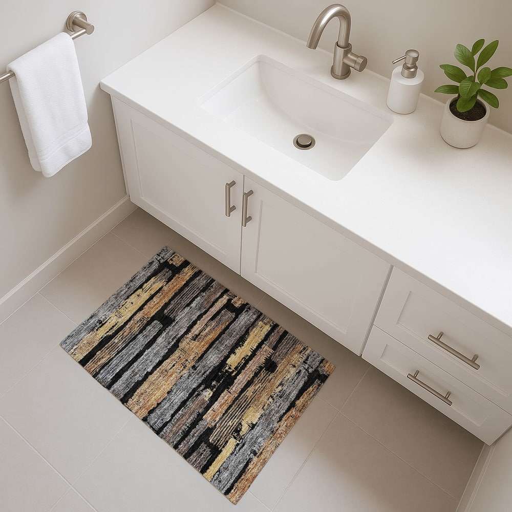 Premium Washable Super Soft Abstract Stripes Mayfield Rug