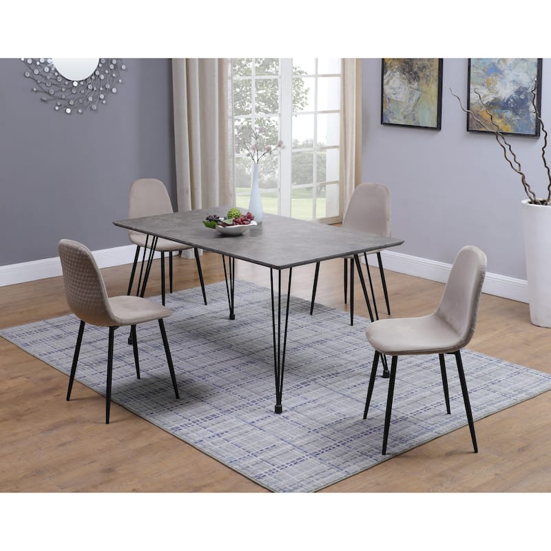Somette Shiva Brown and Black Dining Table