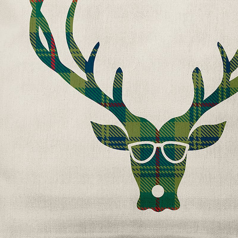 Cool Dude Holiday Reindeer Christmas Decorative Throw Pillow