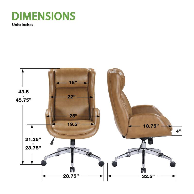 Blanchard Office Chair in Faux Leather