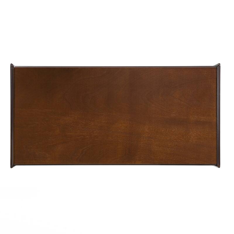 Modern Rectangle Coffee Table with 4 Drawers and 2 Display Shelves, 47.2" Wood Coffee Table with Fluted Style, Tempered Glass