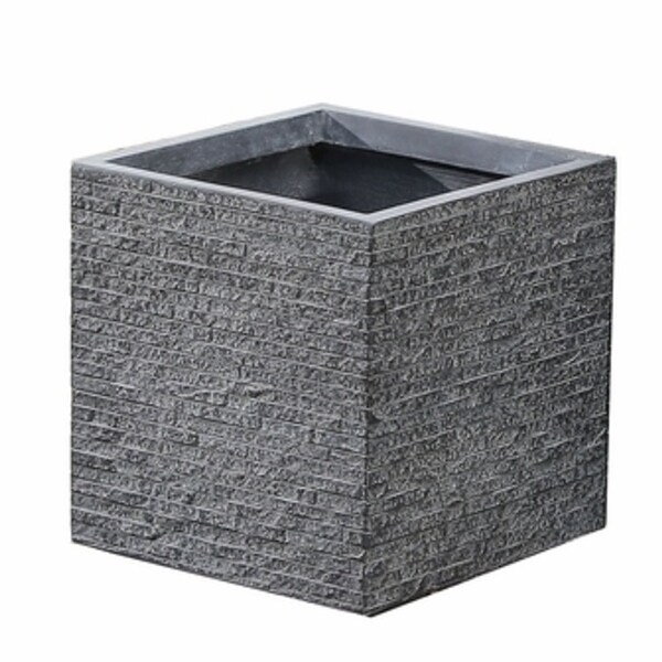 Winsome House WH056 Square Planter with Stone - Medium