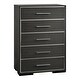 preview thumbnail 7 of 5, Furniture of America Kastela Contemporary Grey 2-Piece Panel Bed and Chest Set with LED
