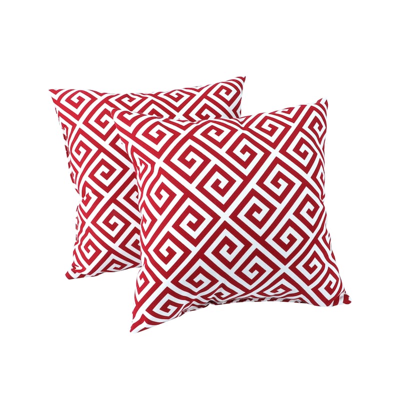 9 Pack Outdoor Throw Pillows,Waterproof & Fade-Resistant Patio Cushions-Soft & Comfortable Decorative Pillow Covers - Red