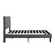 preview thumbnail 6 of 7, Queen Size Upholstered Platform Bed Frame with Wood Slat Support, No Box Spring Required, Easy Assembly