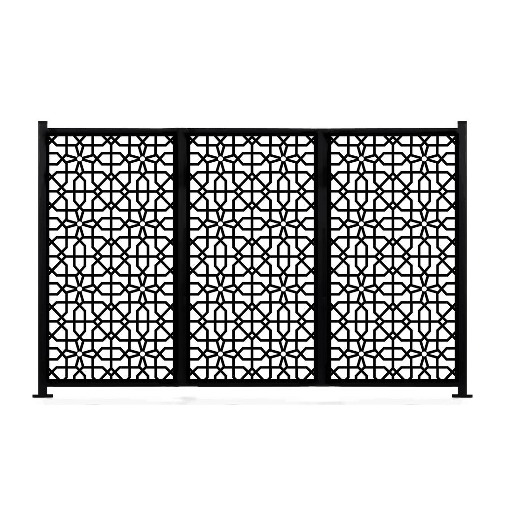 HighlanderHome Freestanding Modular Metal Privacy Screen, 4FtX 6Ft