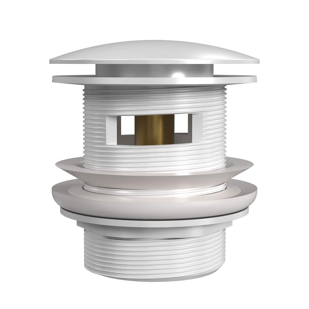 Universal Size Pop-Up Drain White