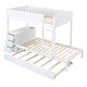 preview thumbnail 7 of 17, Twin-over-Twin Bunk Bed with Twin size Trundle, Storage and Desk,Multifunctional Bunk Bed with Storage