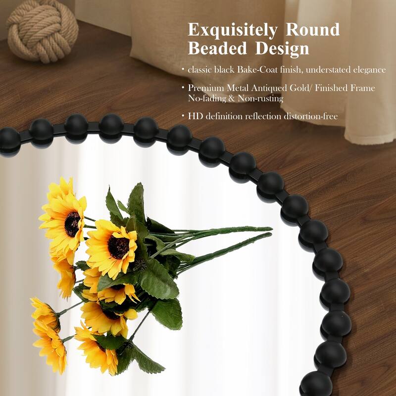 Iron Bead Wall Mirror to Enhance the Overall Otyle