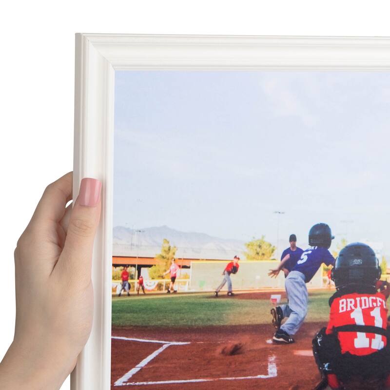 ArtToFrames Classic Waves 14x18 Inch Picture Frame, 1.00 Inch Wood Poster Frame Available in Multiple Colors (60823-14x18) - Off White Stain on - 14x18