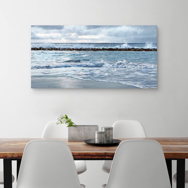 Sunrise Blues Panel Light by Studio Arts Canvas Art Print