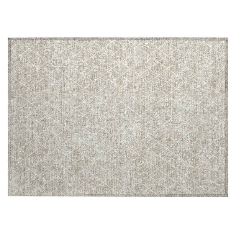 Machine Washable Indoor/ Outdoor Chantille Diamond Trellis Rug