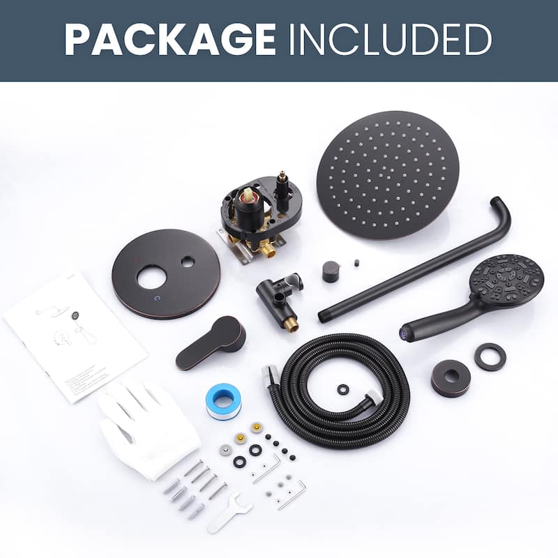 WOWOW Wall Mount 9-Spray Shower Faucet with Handshower