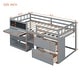 preview thumbnail 11 of 14, Twin Loft Bed with Rolling Desk, Shelf & Drawers - Solid Wood