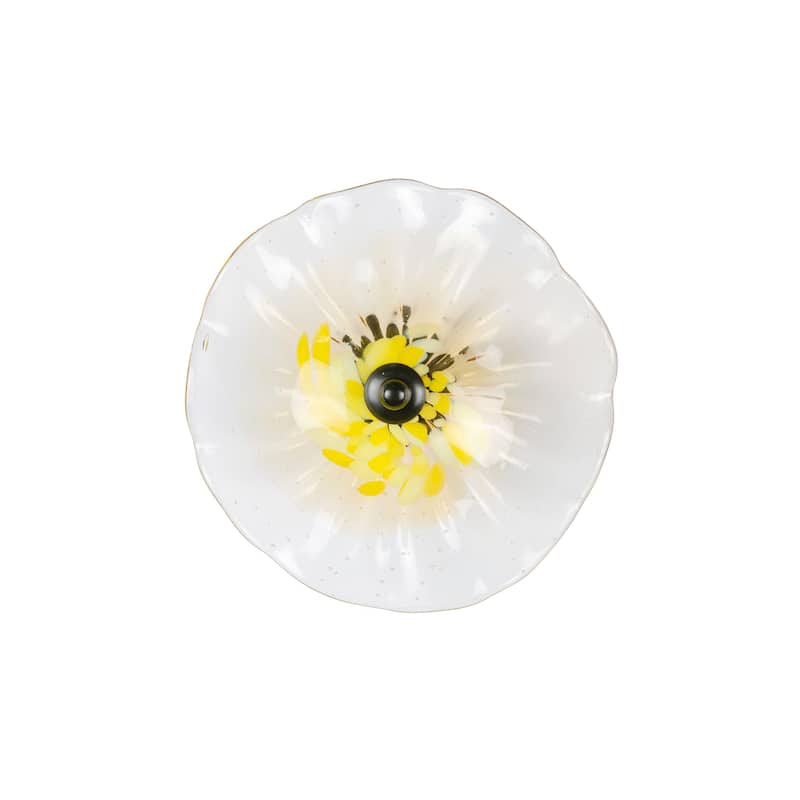8IN Diameter Ribera Flower Art Glass Wall Décor