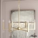 preview thumbnail 1 of 13, Hunter Sunjai Candle Chandelier - Entry, Kitchen Island, Dining Room, Living Room - Geometric, Glam, Contemporary 6-Light round - Alturas Gold