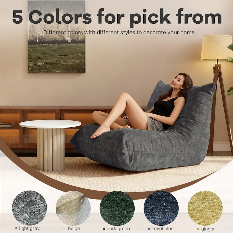 Ergonomic Bean Bag Chair with 5-Way Body Support System for Ultimate Comfort