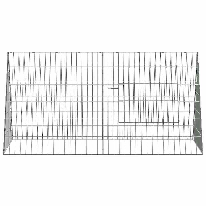 vidaXL Chicken Cage Silver in Galvanised Steel