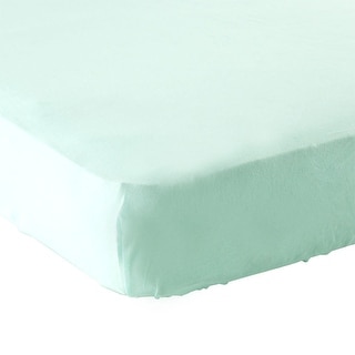 Luvable Friends Baby Fitted Crib Sheet, Mint Solid, One Size - Mint Solid - One Size