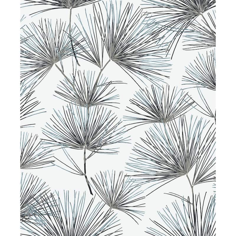 Seabrook Designs Delphine Non-Woven Unpasted Wallpaper - 20.9 in. W x 33 ft. L - Charcoal