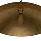 preview thumbnail 32 of 34, 1-Light Black Gold Oversized Metal Dome Pendant Light - 27in