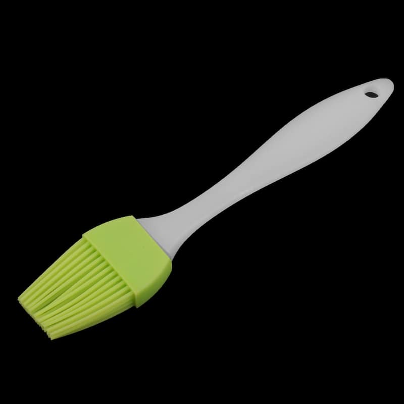 Silicone Head Kitchen Heat Resistant Baking Basting Cooking Pastry Brush - White,Green