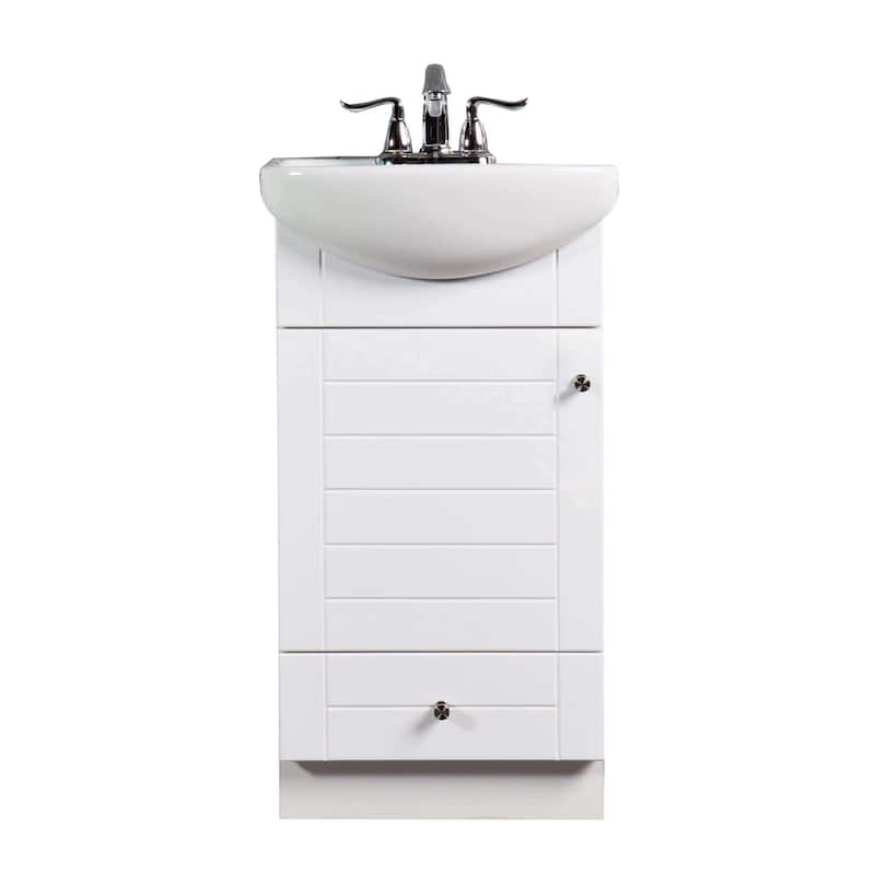 Fine Fixtures Petite 16-inch Bathroom Vanity with Vitreous China Sink Top