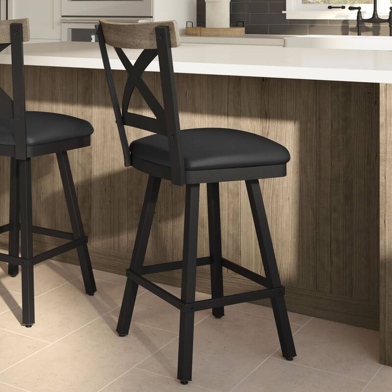 Amisco Snyder Swivel Counter and Bar Stool