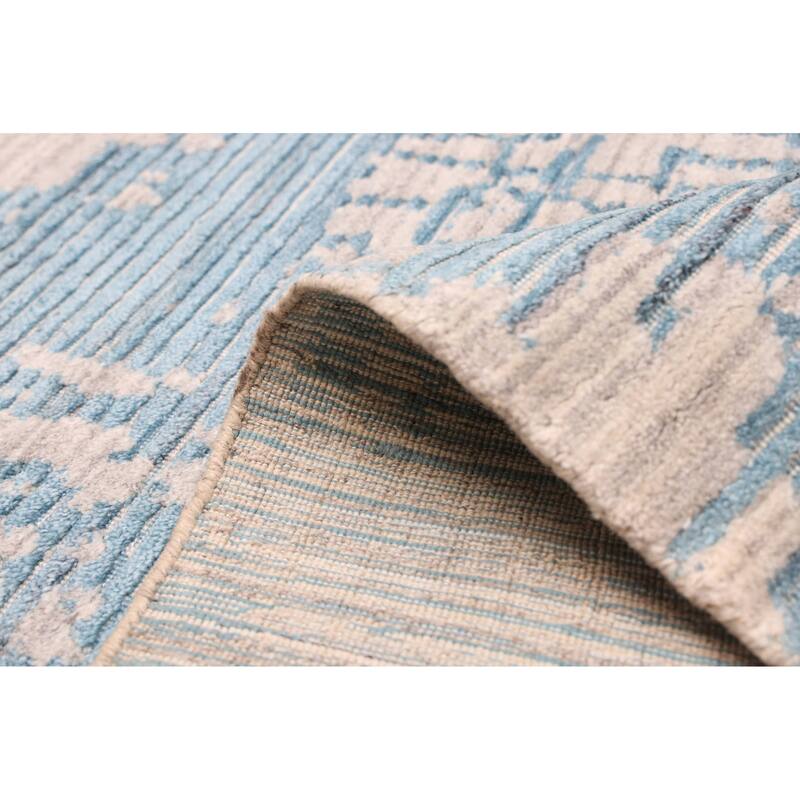 ECARPETGALLERY Hand Loomed Elysian Turquoise Rug - 8'0 x 9'10