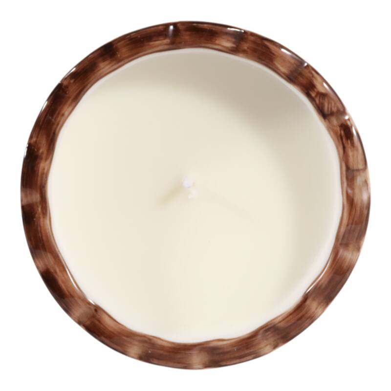 Modern Chinoiserie Ceramic Candle - Jasmine Scented Candle - 5.0"