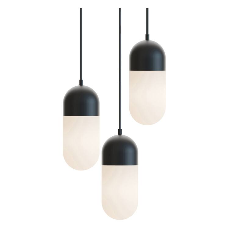 AFX IRVP05LAJUDRND3 Irvine 18" Wide LED Multi Light Pendant - Black