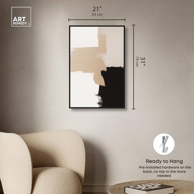 Beige and Black II Canvas by Art Remedy
