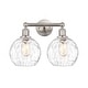 preview thumbnail 25 of 28, Innovations Lighting Athens Water Glass - 2 Light 17" Bath Vanity Light Clear/Satin Nickel