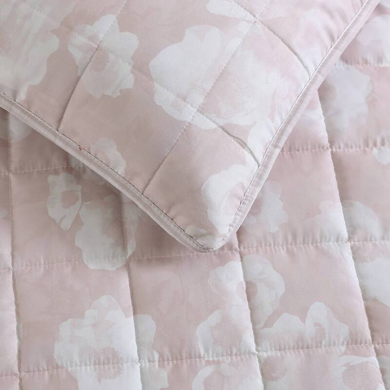 Kenneth Cole New York Madison Floral - Pink Quilt & Sham Set