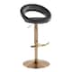 Option Black Faux Leather/Gold Metal