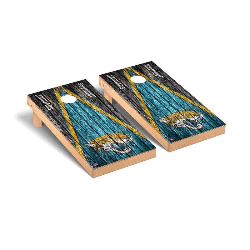 Jacksonville Jaguars NFL Football Triangle Cornhole Board Set - NO Accessories