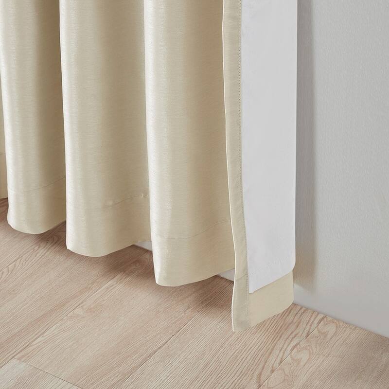 Twist Tab Total Blackout Window Curtain Panel Champagne 50x84" Blackout