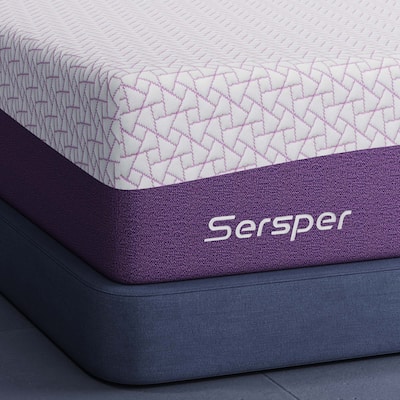 Sersper 12 Inch Cooling Gel Memory Foam Mattress,Breathable and Skin Friendly, Adjustable Bed Compatible