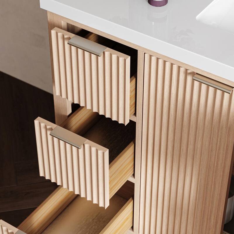 Ariel P37RWQRVO Milan 37" Free Standing Single Basin Vanity Set with