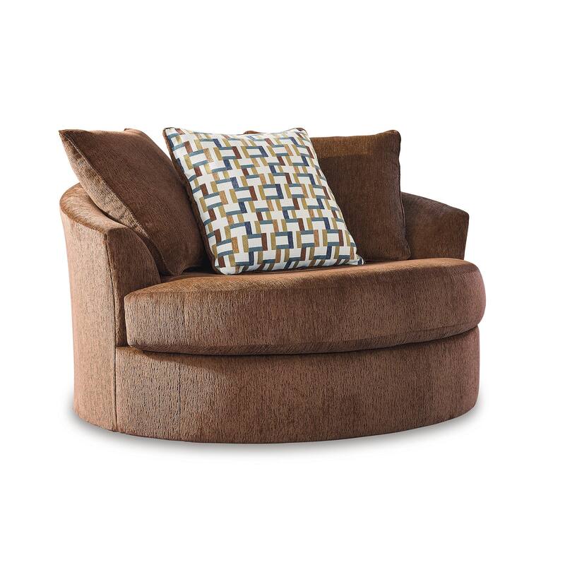 Signature Design by Ashley Laylabrook Oversized Swivel Accent Chair - 56" W x 55" D x 35" H