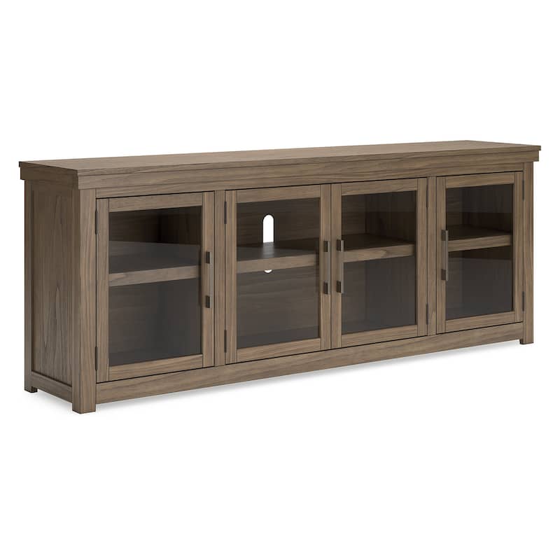 Signature Design by Ashley Boardernest Brown 85" TV Stand for TVs up to 97" - 85"W x 18"D x 33"H