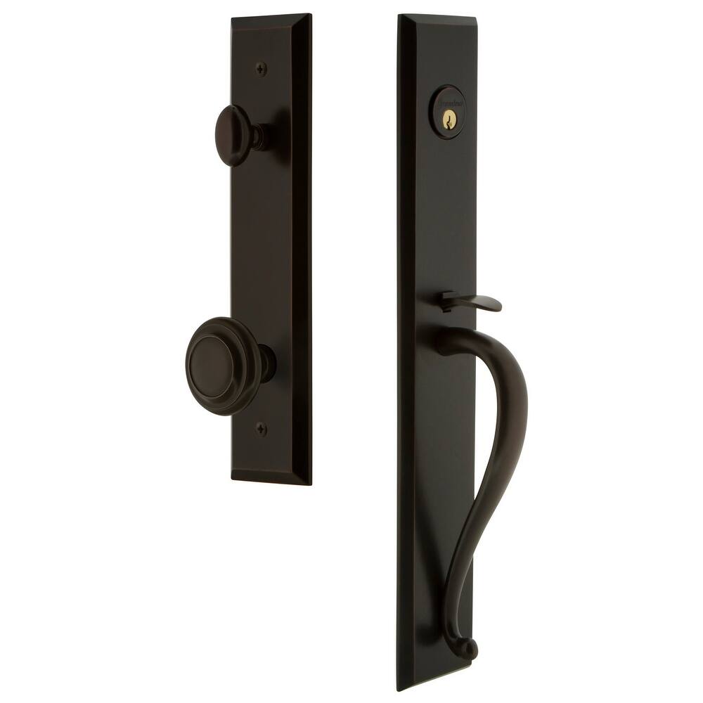 Grandeur Fifth Avenue Solid Brass Rose Keyed Entry Single Cylinder