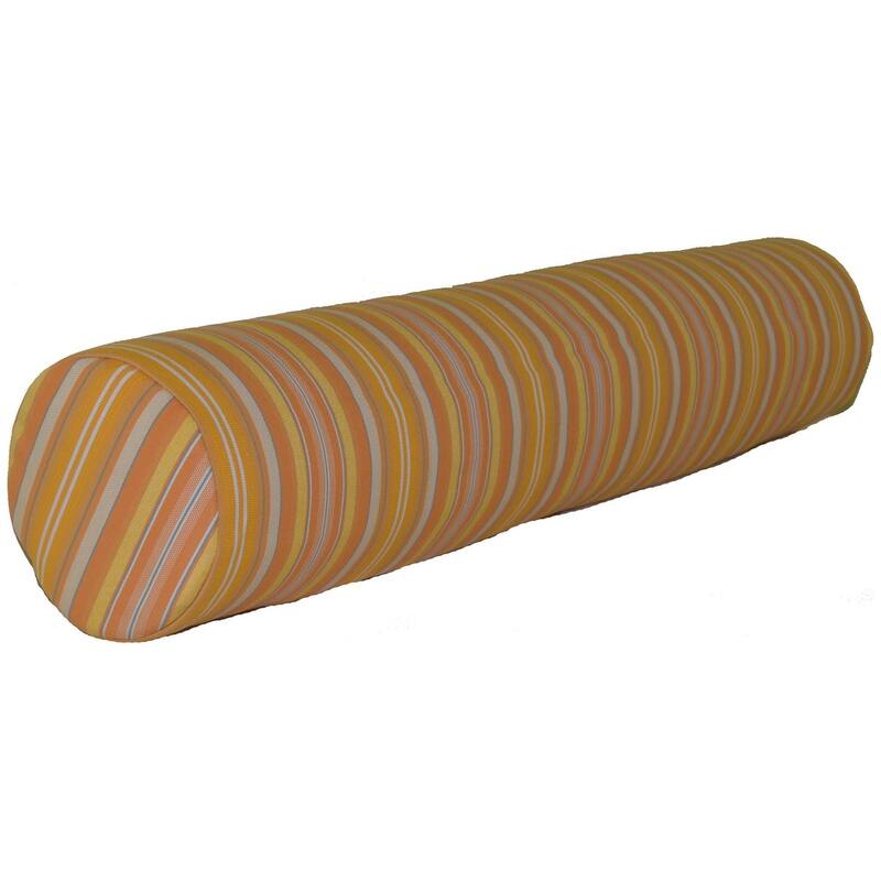 Bolster Pillow - 7" x 36" - Orange Stripe
