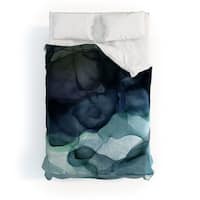 Utart Night Blue Flowing Art Made To Order Full Comforter Set - Bed ...