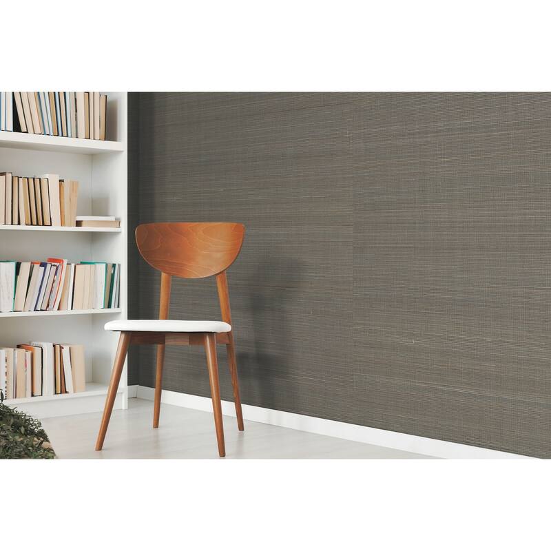 York Wallcoverings Abaca Weave Black Wallpaper