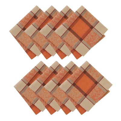 Autumnal Harvest Jacquard Napkins, Set of 8 - 17x17