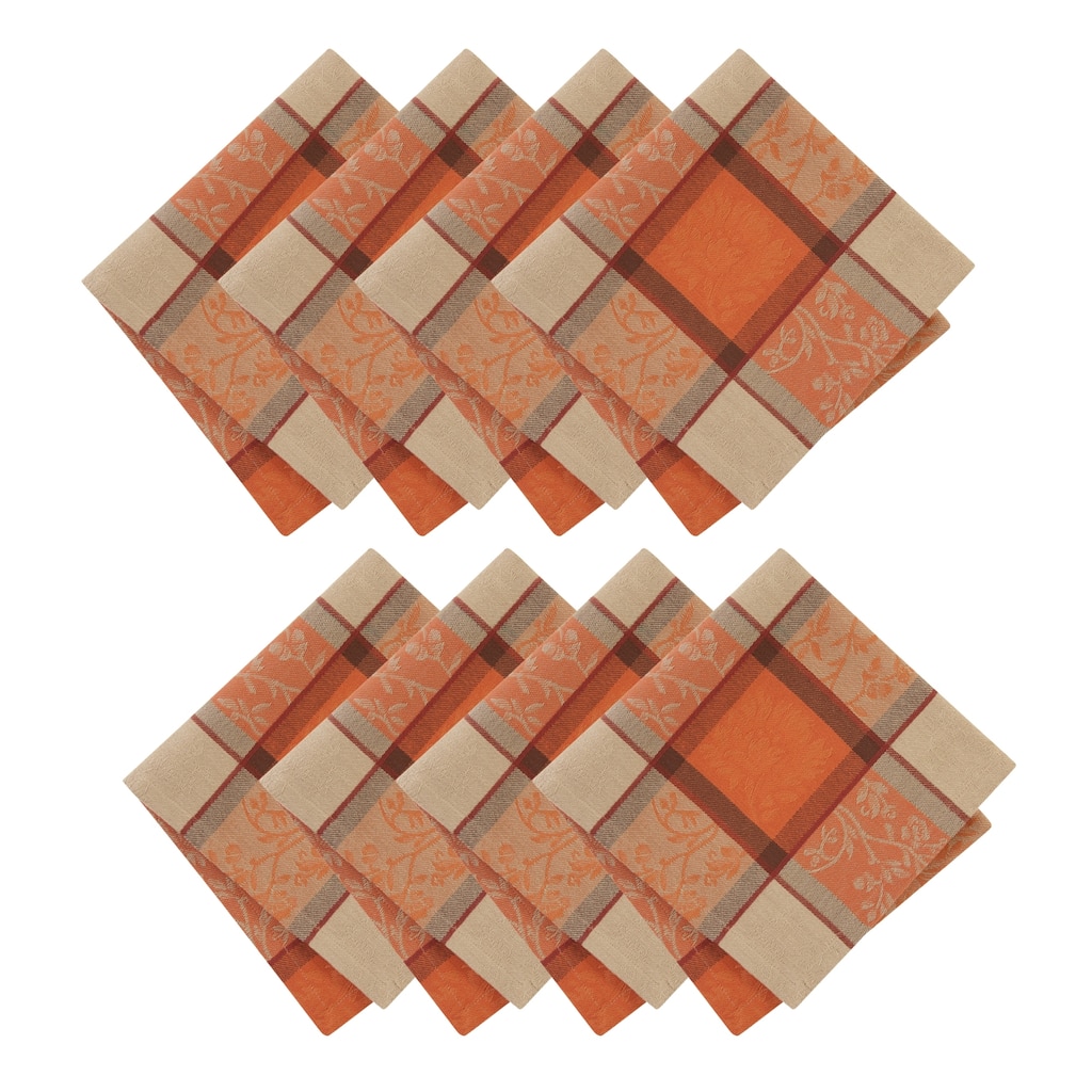 Autumnal Harvest Jacquard Napkins, Set of 8 - 17x17