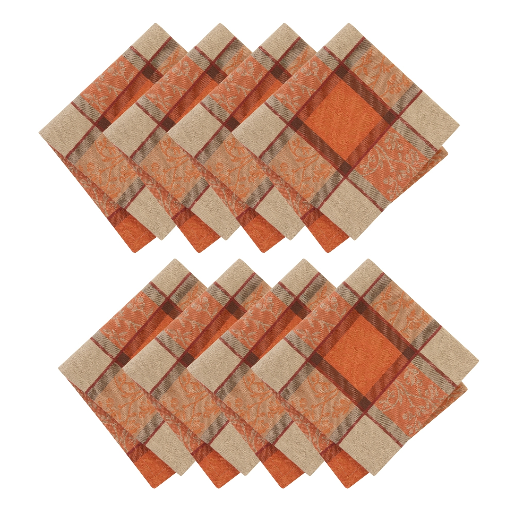 Autumnal Harvest Jacquard Napkins, Set of 8 - 17x17